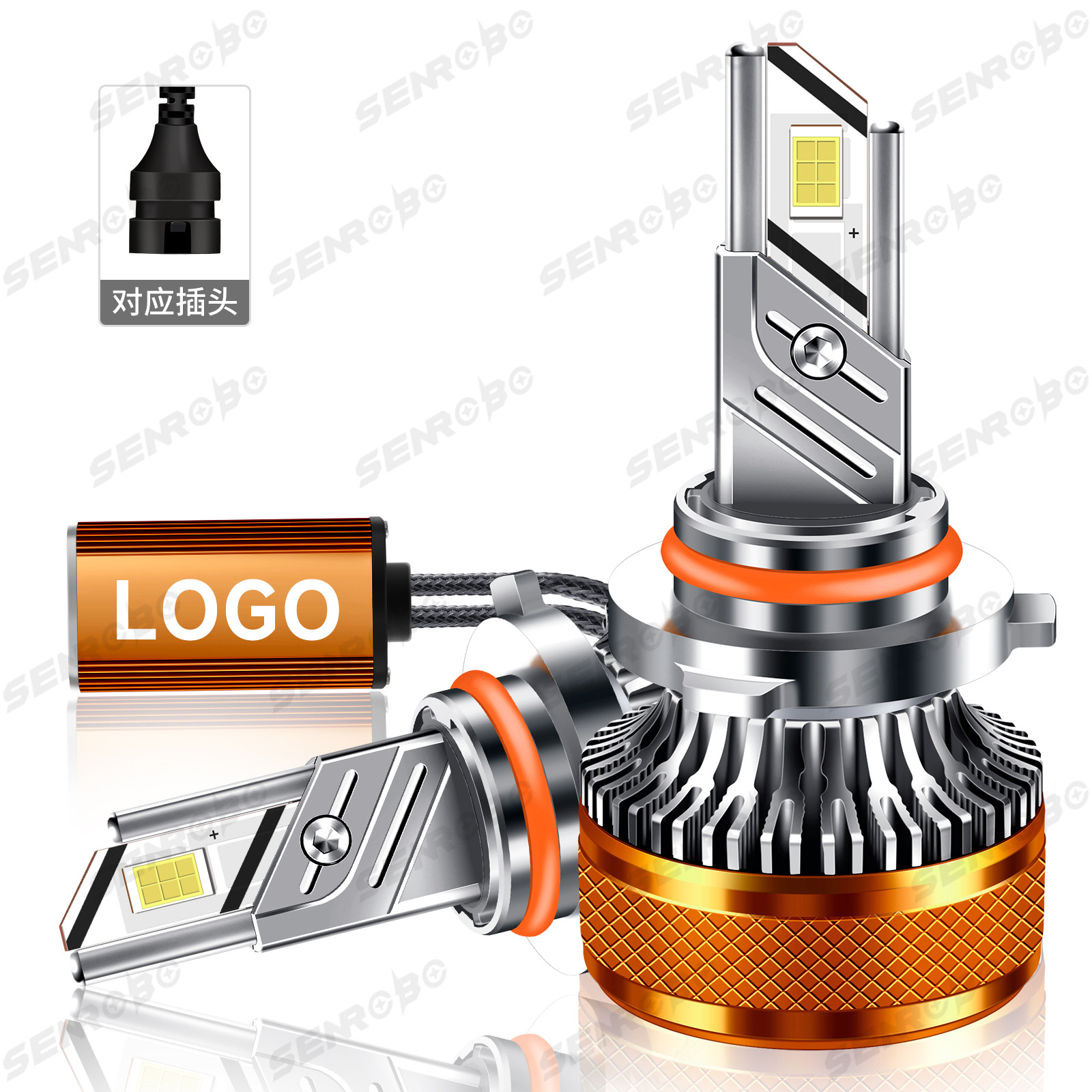 Transfronterizos dedicados a los faros super brillantes para automóviles, bombillas de luz alta H4 H7H1 9005