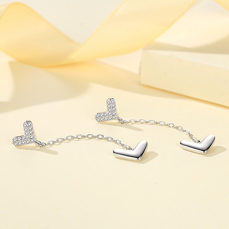 S925 plata esterlina encantadora larga borla pendientes accesorios de moda pendientes japonés y coreano estilo simple nueva moda joyería de plata