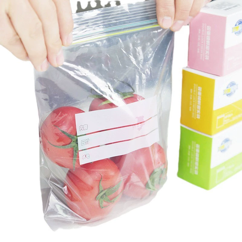【Spot】Fresh-keeping sealed bag Food grade refrigerator Food bag Packaging bag Zipper disposable sealing bag