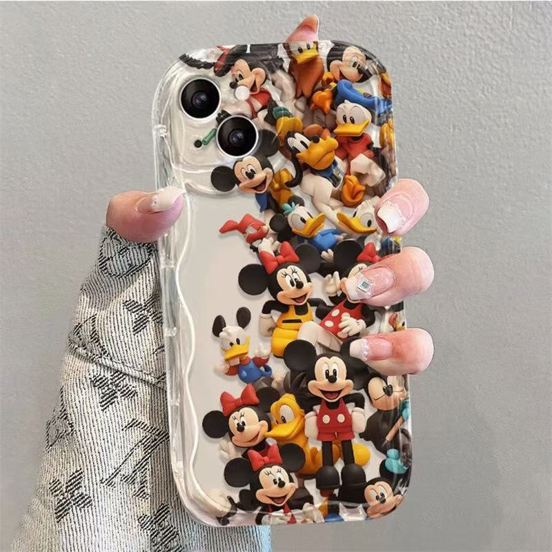 Mickey, Minnie, and Donald Duck Are Suitable for Apple 15 Pro Max Phone Cases, iPhone 16 Cartoon, New Models 14 and 17, Creative Mickey, Minnie, and Donald Duck Are Suitable for Apple 15 Pro Max Phone Cases, iPhone 16 Cartoon, New Models 14 and 17, Creative
