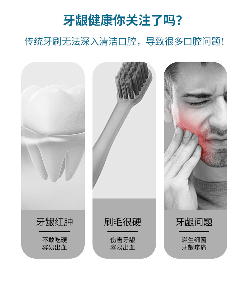 【源头家直销】电动牙刷成人全自动智能家用细软毛高颜值便携式