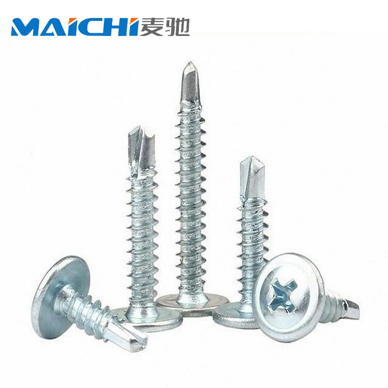 Azul y blanco zinc cojín tornillo auto-perforado tornillo de cabeza cruzada taladro gran taladro