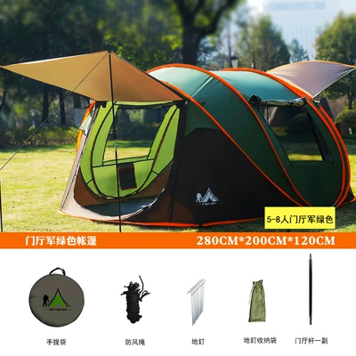 Avtomobil dam çadırları | Camping Style Cross-Border Supply - 5-8-people-foyer-army-green-figure