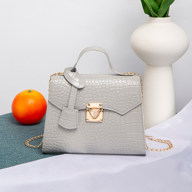 Bolso de piedra coreano 2022 bolso de mano de mujeres bolso de mano simple bolso de cocodrilo Kelly image 10