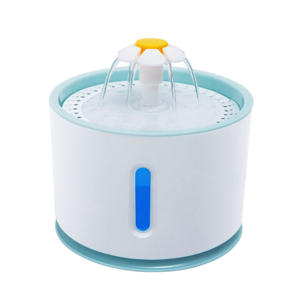 2.5L Pet Bevered Water Spout con cartucho de filtro alimentador de acero inoxidable Cat Bevered Water Spout Exclusivo transfronterizo