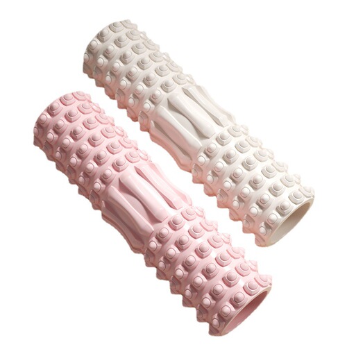 Round floating point foam roller crescent row yoga column muscle relaxation fitness massage stick hollow roller yoga stick