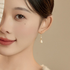 『鈴月初め』鳳琢925銀鈴蘭イヤリング女性貝殻真珠イヤリング新中国風耳飾り