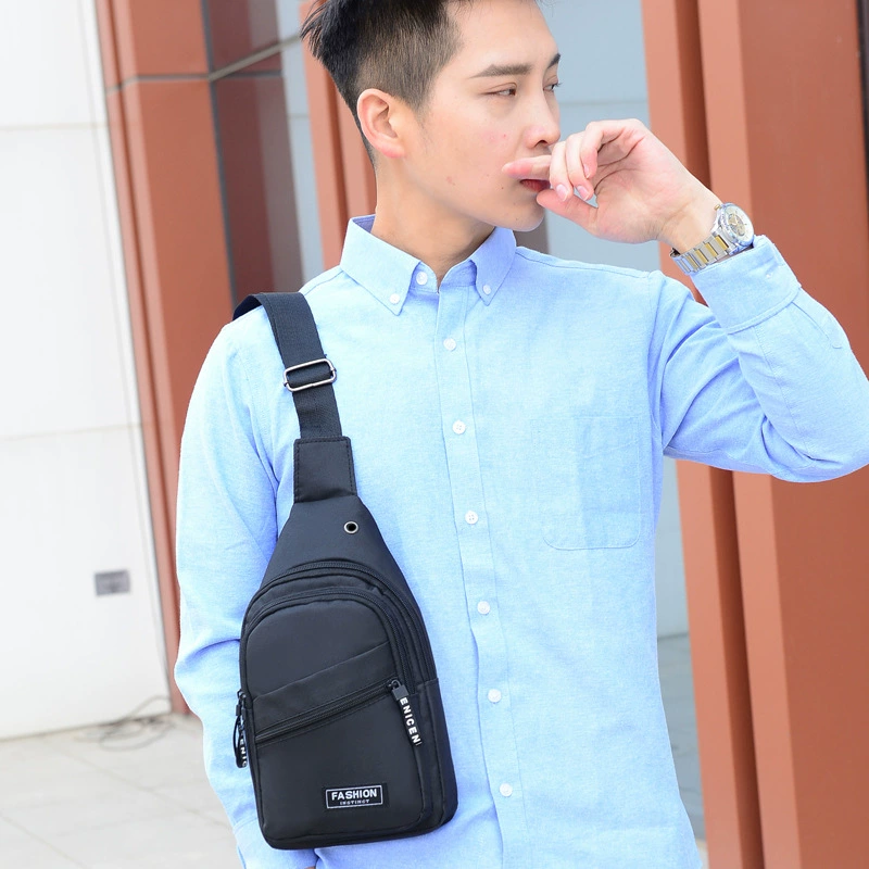 Bag strap, one-shoulder bag for leisure, capacious chest bag