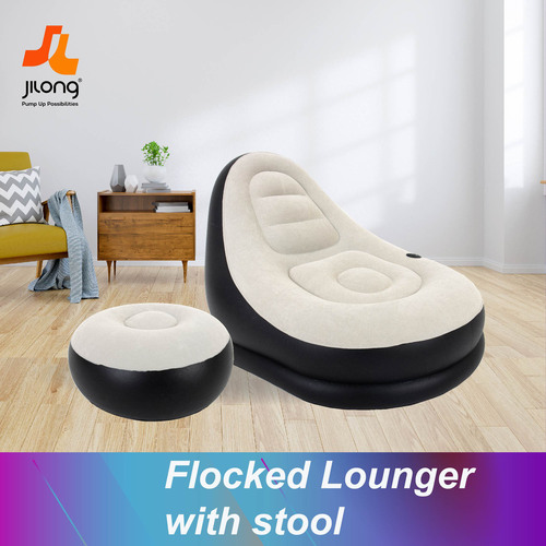 JILONG inflatable single simple sofa lazy inflatable sofa leisure nap lounge chair portable folding sofa