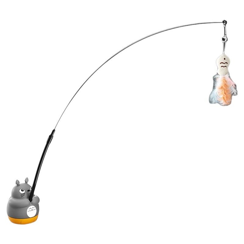 Gato 360 ° giratorio auto-hola gatito pesca divertido palo para gatos gato para aliviar las plumas aburridas juguetes para gatos suministros para gatos