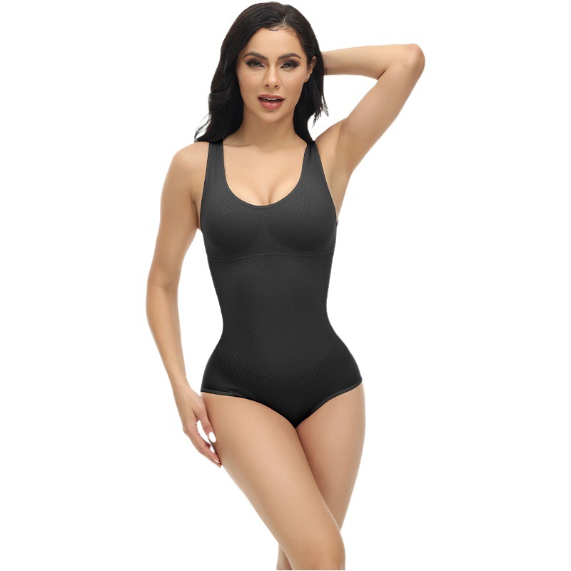 Corsé europeo y americano de una sola pieza de contracción del vientre push-up Hip-lifting que forma la ropa interior del corsé posparto de las mujeres elástico corsé que forma el cuerpo