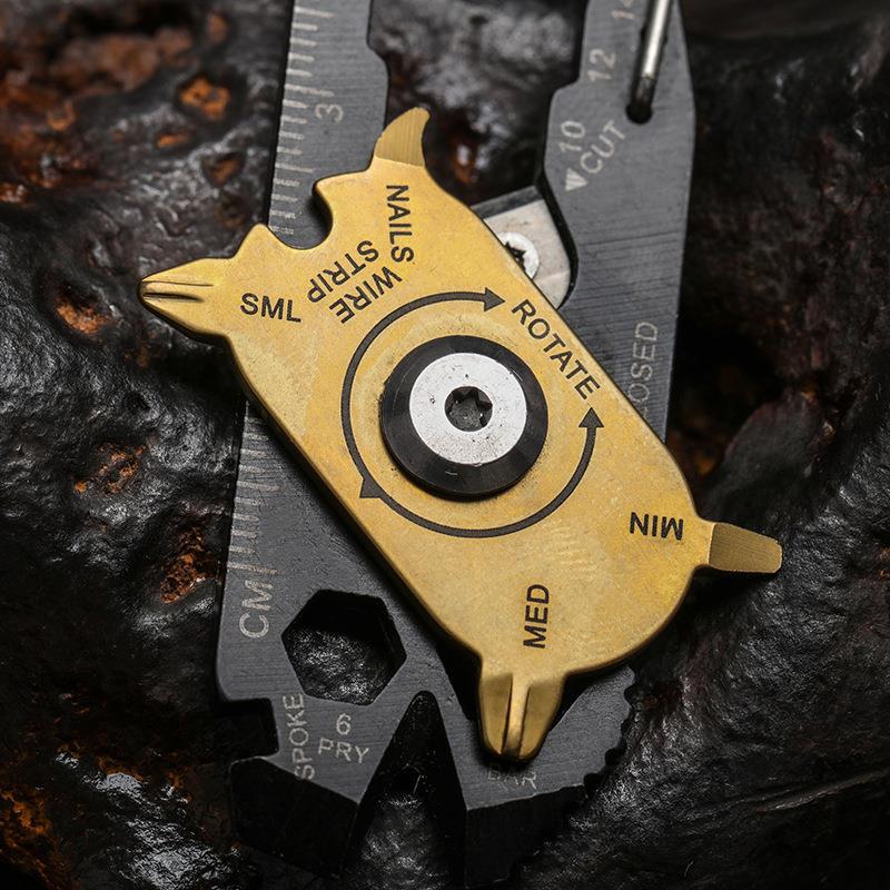 아마존 재고 야외 조합 기능 EDC 도구 카드 등산 휴대용 홈 비상 키 체인 드라이버