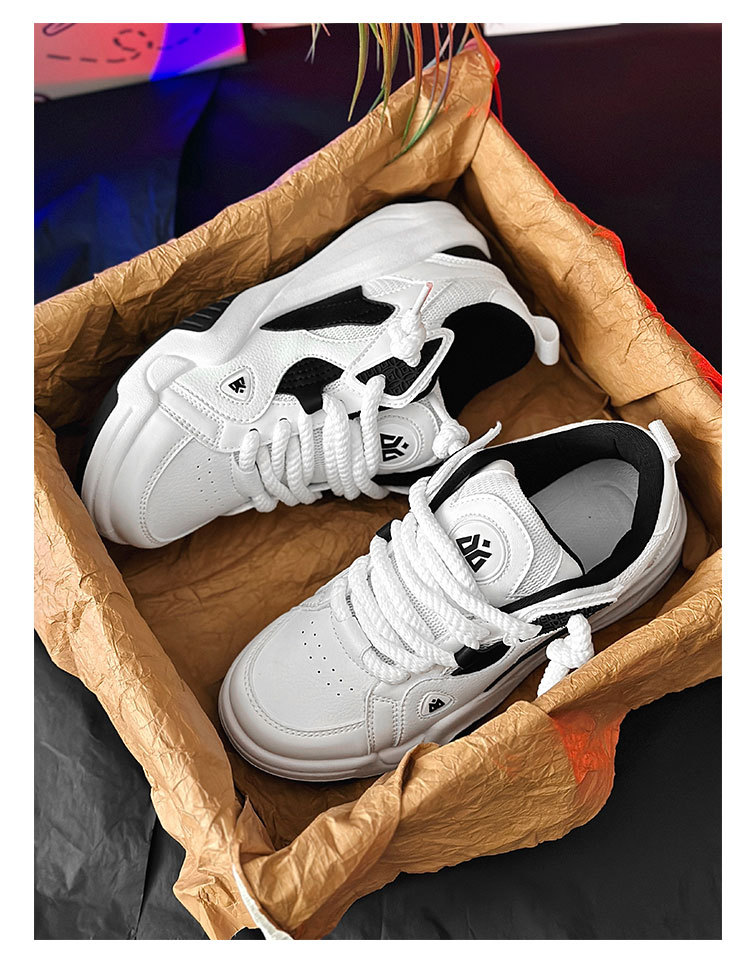 Sorte samurai skateboarding sko casual daddy sneakers_voghion.com