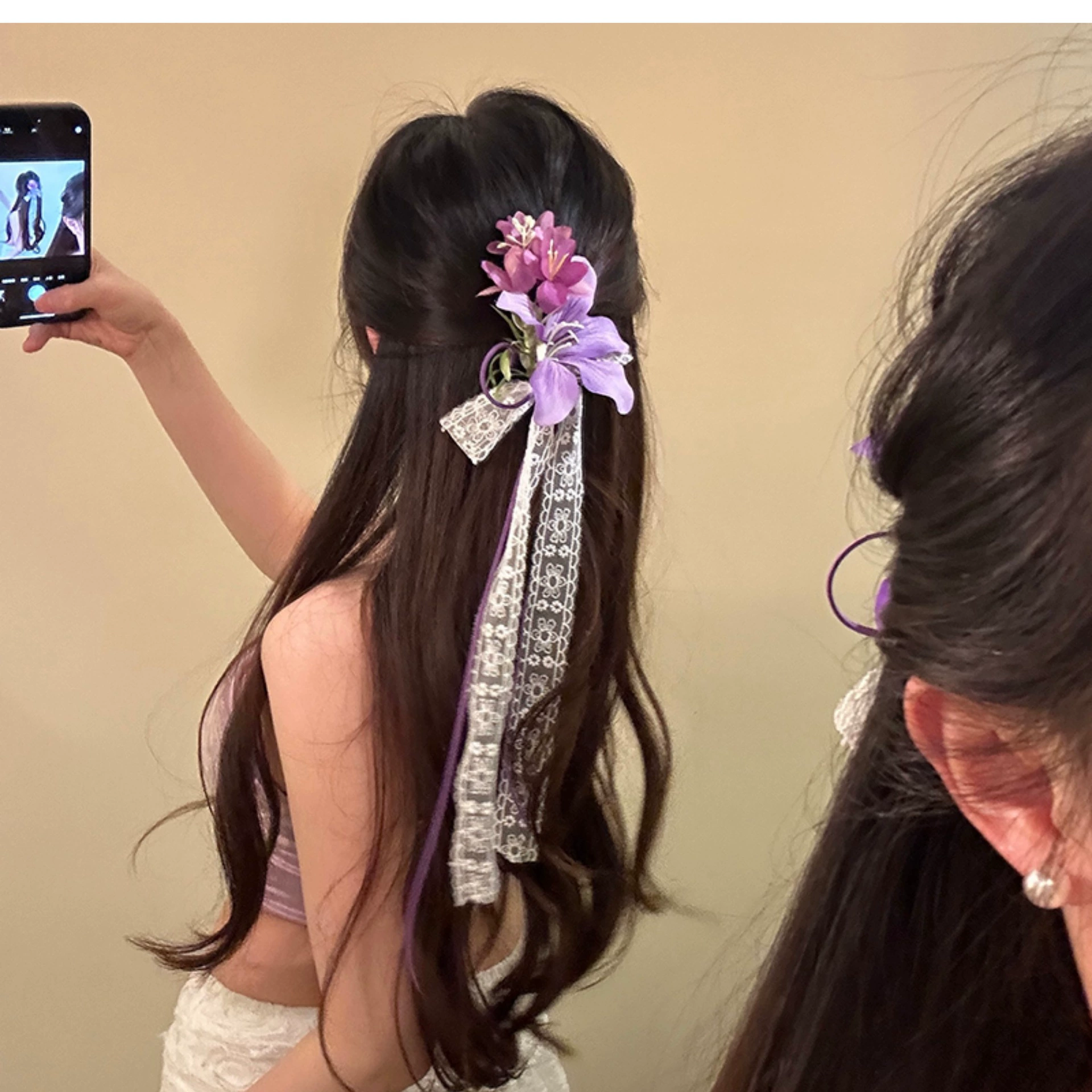 Новая летняя заколка для волос в китайском стиле с супер сказочной атмосферой и цветочной кисточкой для девочек, легкая роскошная высококачественная нишевая боковая заколка, аксессуары