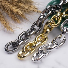 ABS塑料UV電鍍18*25膠插U形切邊扣鏈條開口圈飾品配件DIY散裝批發