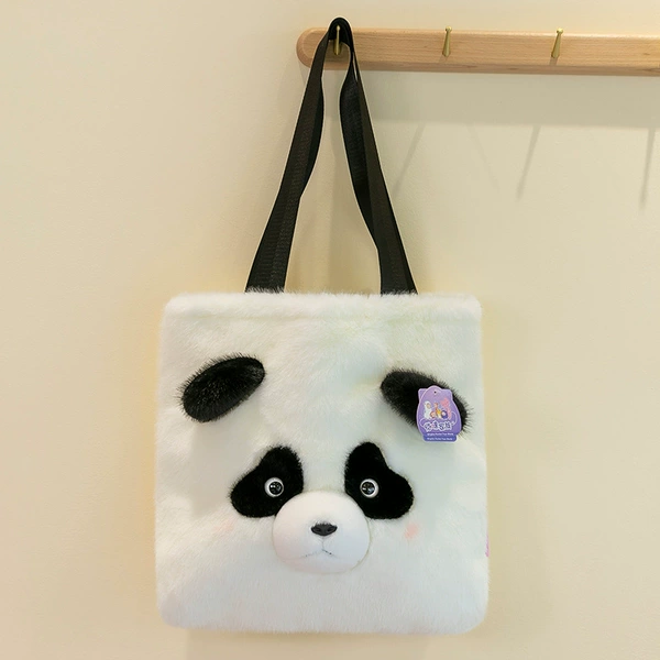 Panda big square shoulder bag black