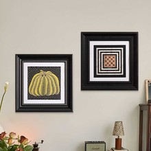 美式复古相框空框挂墙A4画框装裱67 8寸油画框摆台冬灯拼图展示框