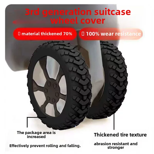 New 5Th Generation Upgraded Thickened Suitcase Wheel Protective Cover Wheel Repair Cover Trolley Case Caster Silent Cover