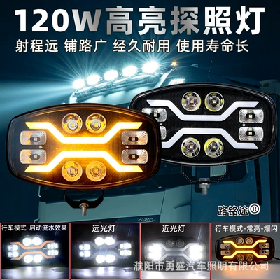 New 9inch Euro Truck Modified Light High-Power High-Brightness Work Light Driving Light Marine Searchlight Universal Model