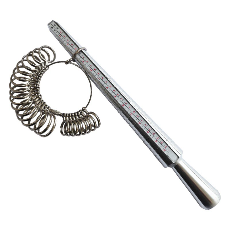 Кольцо кольцо UK кольцо стержень измерительный стержень четырехразовый стержень код США Английский инструмент измерительный инструмент сплав Количество окружность пальца Размер круг