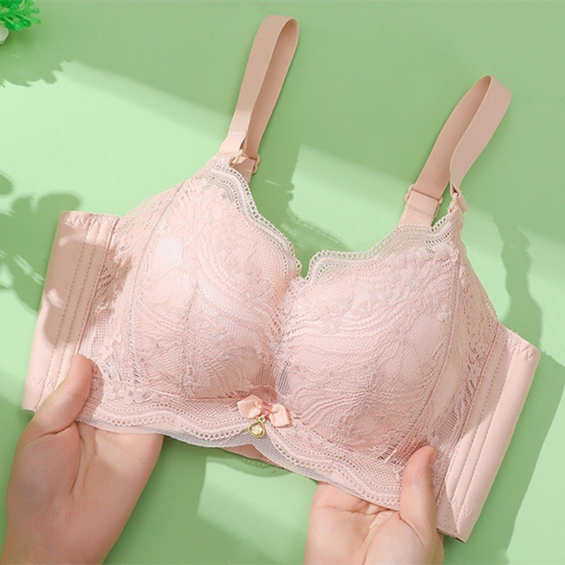 Entidad estilo inalámbrico súper grueso 6cm ropa interior de las mujeres Sujetador push up grueso ajustable pecho plano pequeño pecho sujetador grande image 1