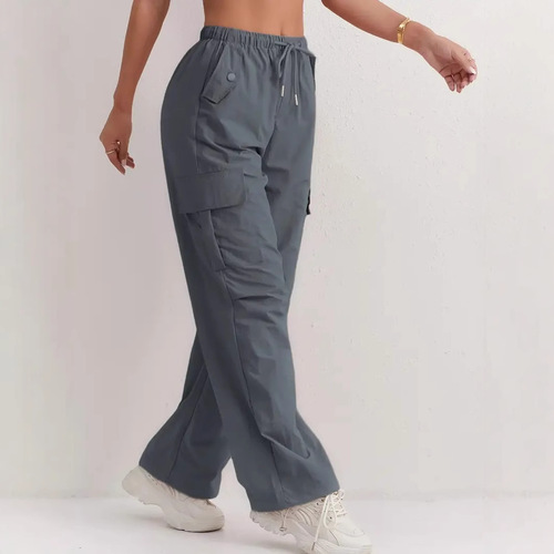 Women's American Work Pants Autumn High-Waisted Drape-Dry Quick-Dry Casual Wide Leg Sport Pants