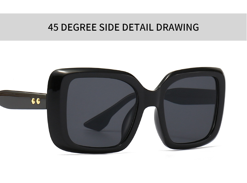 Cross border foreign trade new modern retro square frame sunglasses INS style street style big name sunglasses 9147_voghion.com