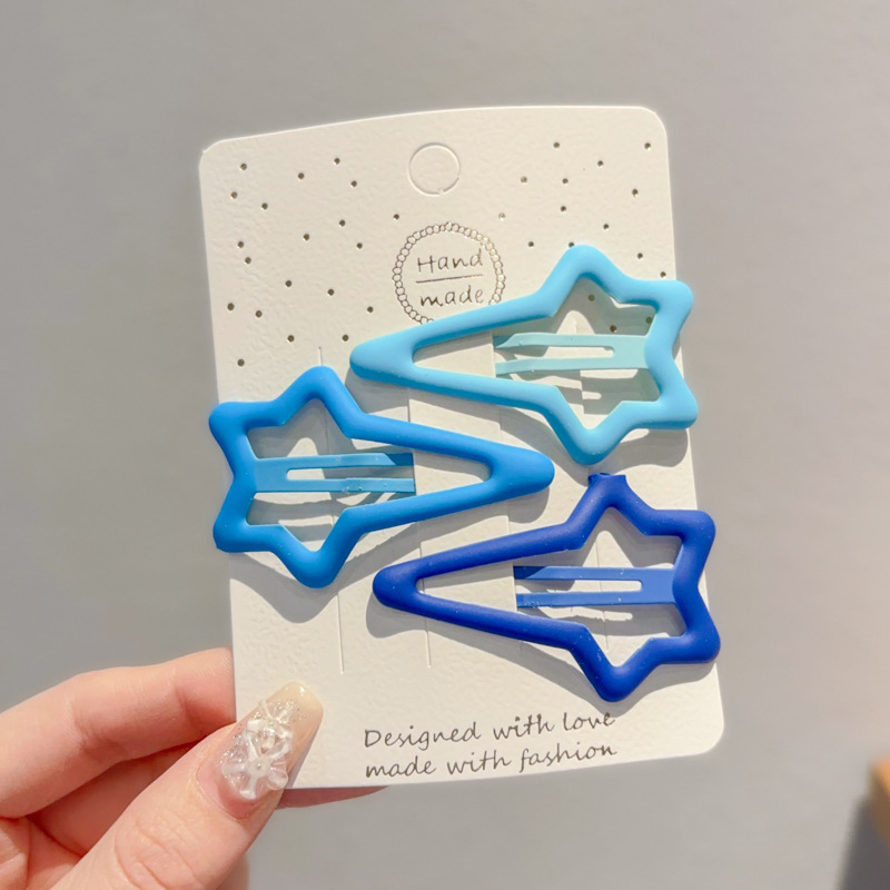 Pin de cabello de color estrella de pentacos pin de cabello de niñas pin de cabello lateral pin de cabello de dopamina pin de cabello pin BB pin