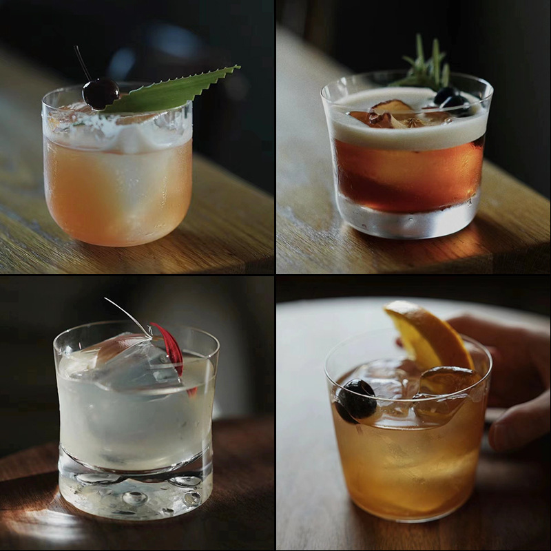 DWF01 vidrio de cristal taza clásica de whisky taza de hockey taza de cóctel japonesa taza de mezclador taza de vino