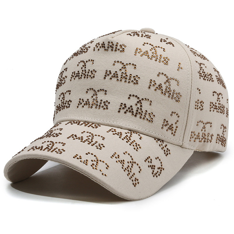 Cappellino da baseball donna moda con lettere e strass_voghion.com