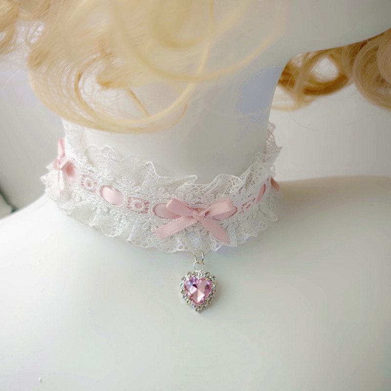 New Fashion Two-Dimensional Clavicle Chain Lolita Bow Lace Collar Neck Decoration Collar Necklace Collar