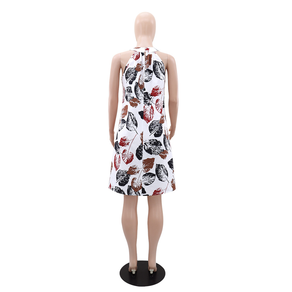 Printed Halter Summer Dress