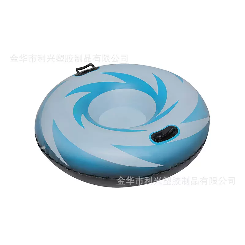 充气滑雪圈冬季圣诞雪地玩具儿童充气滑雪板耐寒雪撬加厚拖拉绳圈