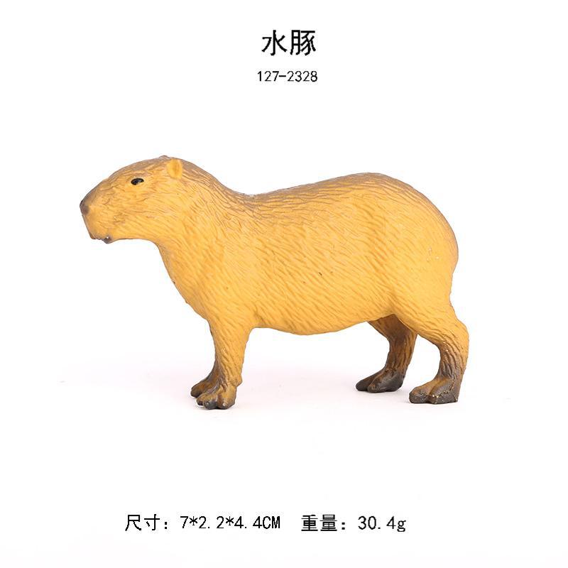 Vida silvestre transfronteriza simulación sólida carpincho modelo estático Kapibala Capybara modelo de juguete