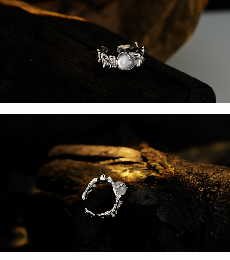 Fashion Geometric Sterling Silver Plating Agate Ear clips 1 Piece