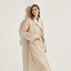 新款五星级酒店浴袍冬季双层法兰绒睡袍男女保暖加厚情侣居家晨袍