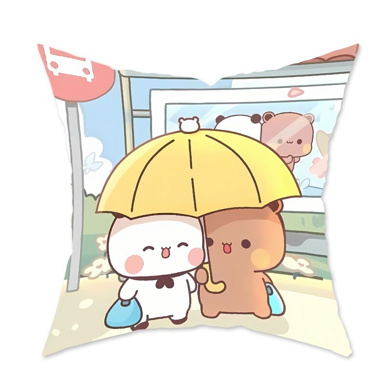かわいい漫画抱き枕飾りソファリビングルームクッション寝室アニメ柄抱き枕腰枕カバー|undefined