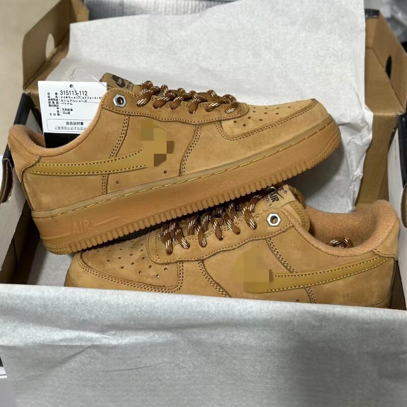 Putian Pure Original High Version Air Force Af1 Wheat Color Men and Women Couple Anti-Slip Cushioning Wear-Resistant Low-Top Retro Sneakers Putian Pure Original High Version Air Force Af1 Wheat Color Men and Women Couple Anti-Slip Cushioning Wear-Resistant Low-Top Retro Sneakers