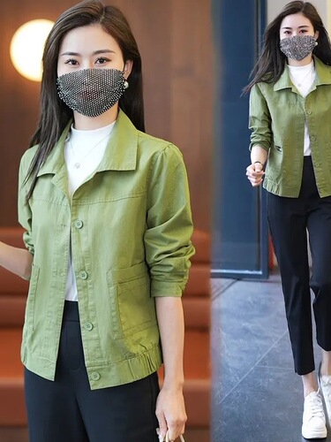 Casual jacket short coat for women 2025 spring and autumn new all-matching fashionable slimming small work style top