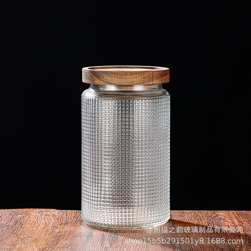 Nuevo relieve Begonia flor de vidrio sellado lata de almacenamiento de dulces snack frutas secas frasco almacenamiento lata de almacenamiento