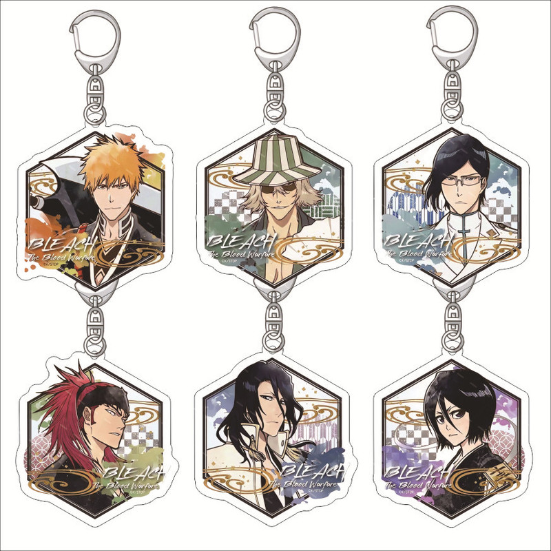 BLEACH death keychain Kurosaki Yihu wood sword eight luqiya dead wood white acrylic pendant