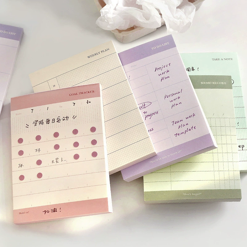 NOTE FOR80 sticky notes, ordinary life notes, light retro simple function sticky notes, hand note decorative paper