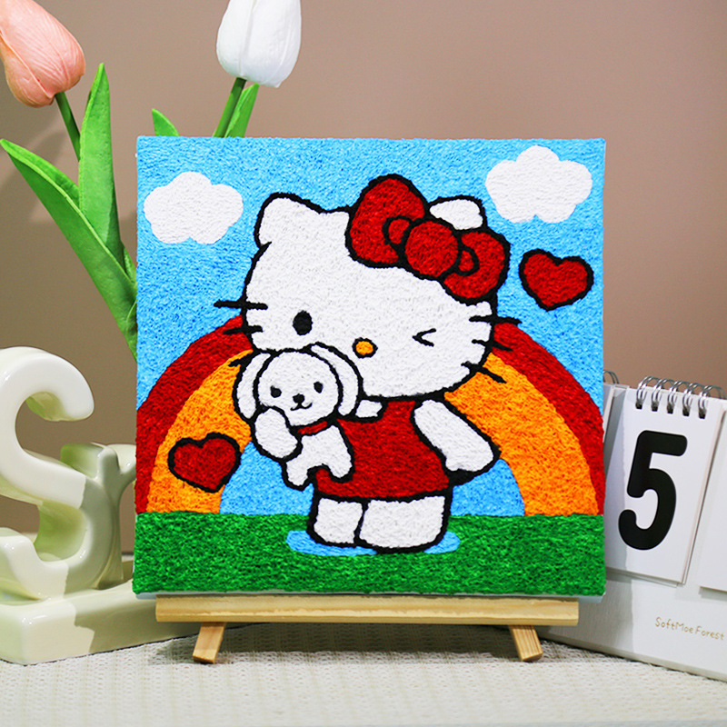パルプ画diy材料バッグ手作り創意装飾画小学生充填画屋台半製品セット|undefined
