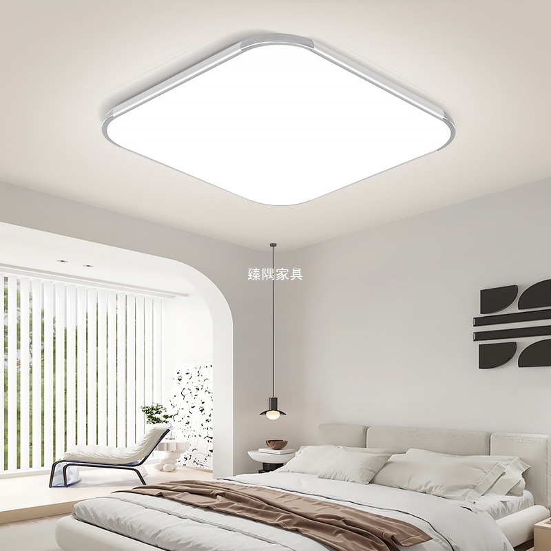 Iluminación de ahorro de energía del dormitorio led lámpara de techo super brillante cuadrada simple moderna estudio doméstico interior lámpara de techo ultra delgada