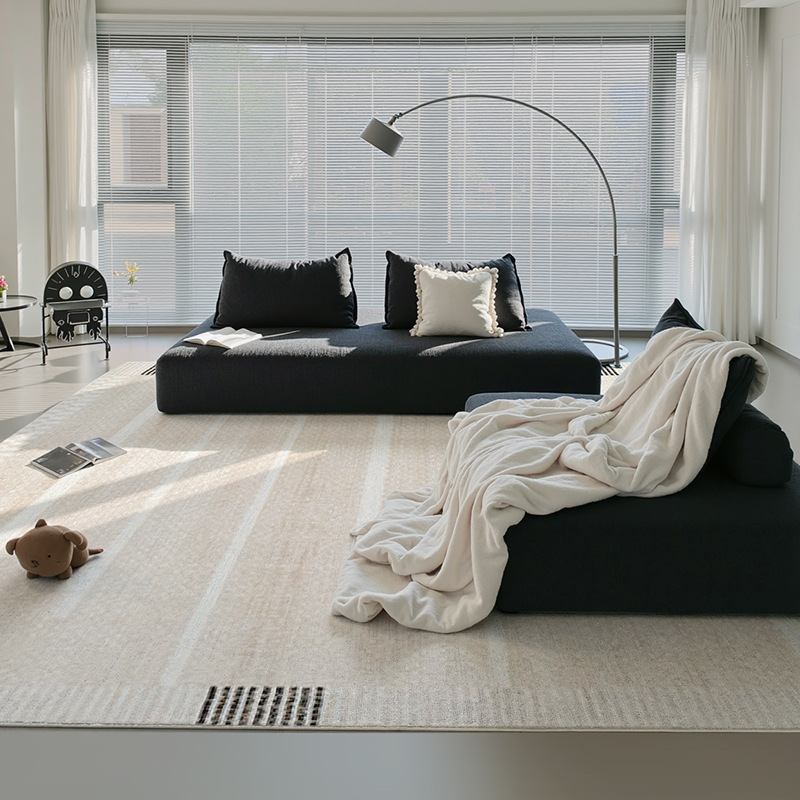 Alfombra muy simple de estilo japonés, impermeable, antideslizante y antiincrustante, viento INS, sofá sin lavado, cojín de dormitorio personalizado