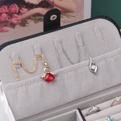 Vintage Lychee Peel Portable Jewelry Box Bracelet Earrings Studs Ring Decorative Storage Box Manufacturer Wholesale