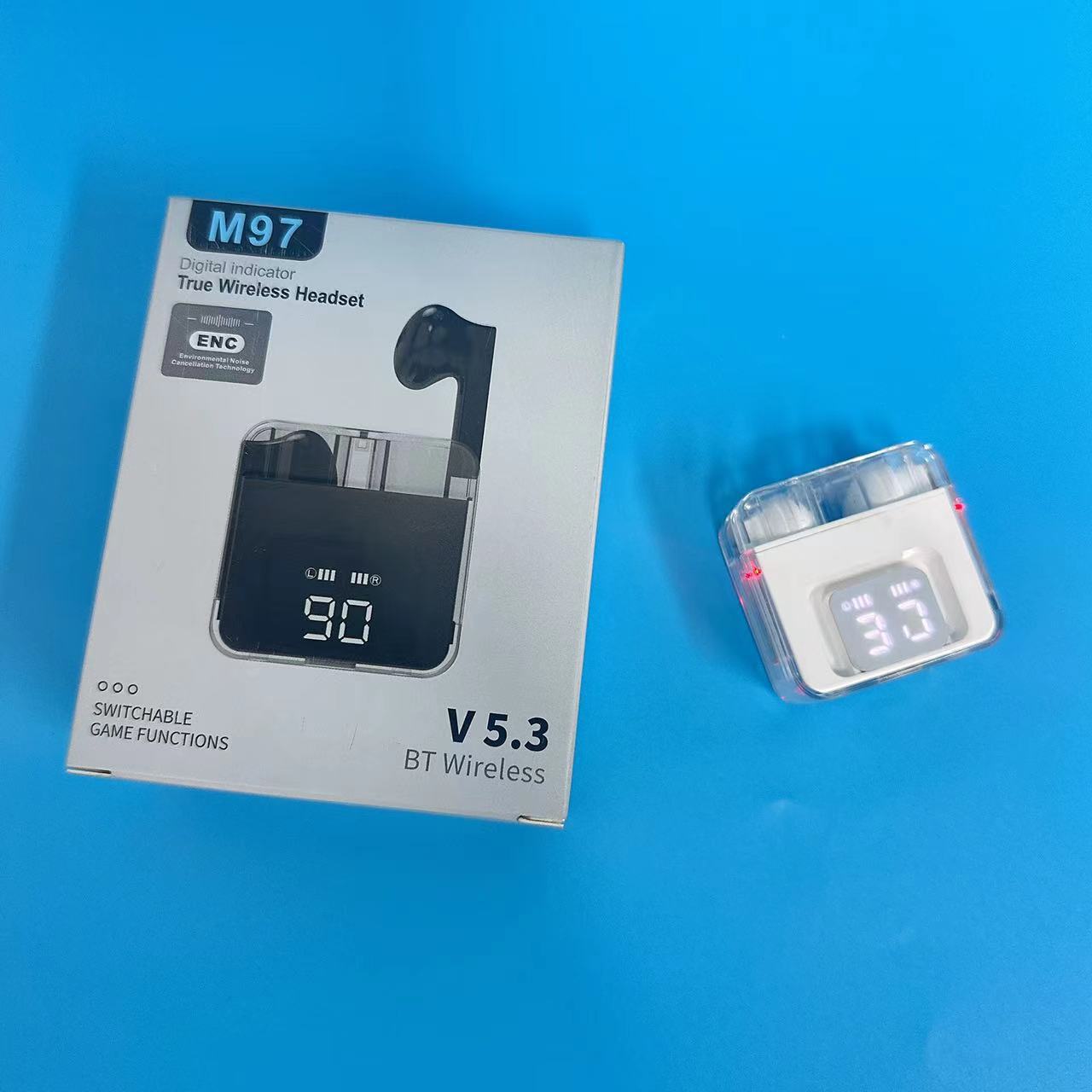 Modelo privado explosivo transfronterizo YD03 M90 F9-5C M25 E7S Pantalla digital táctil TWS 5.4 Auriculares Bluetooth F9