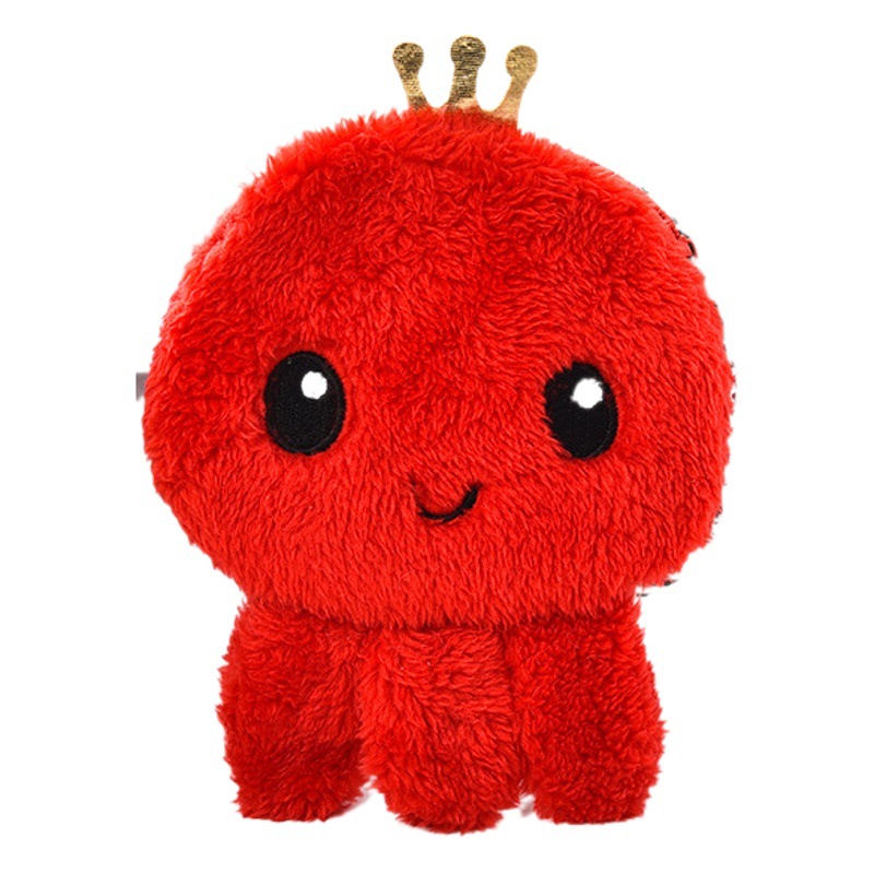 Estilo coreano ins lindo pulpo dibujos animados moneda monedero Niña niños portátil mini felpa bolso clave