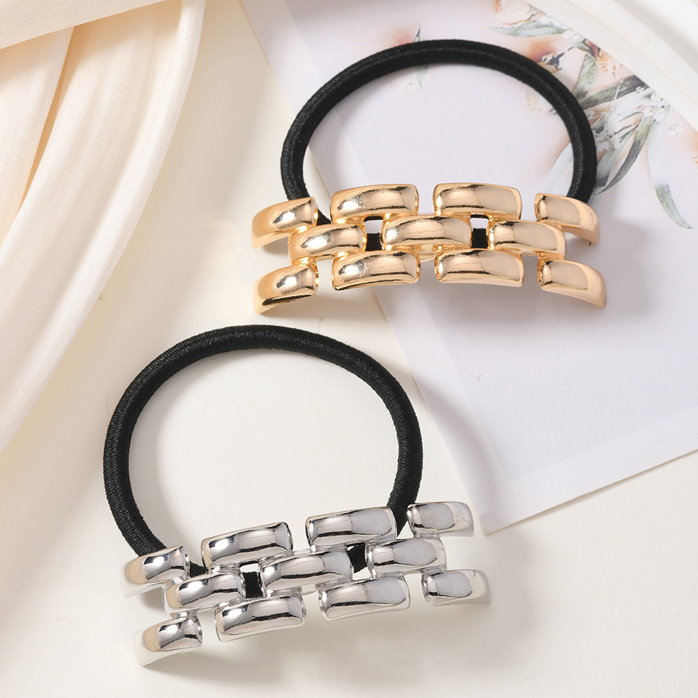 Cuerda para el cabello de metal de viento frío minimalista, anillo para el cabello de aleación, nuevo estilo coreano, coleta de caballo de alta calidad, corbata para el cabello, corbata para el cabello, corbata para el cabello