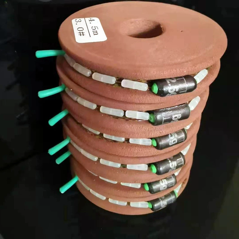 Оптовая продажа от производителя: удобный набор основной лески с точечным узором, готовый набор для рыбалки с силиконовой платформой Space Bean, ручной завязки.